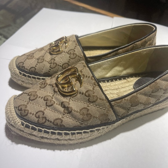 WOMEN'S GG MATELASSÉ CANVAS ESPADRILLE Size 35.5 - Picture 4 of 15
